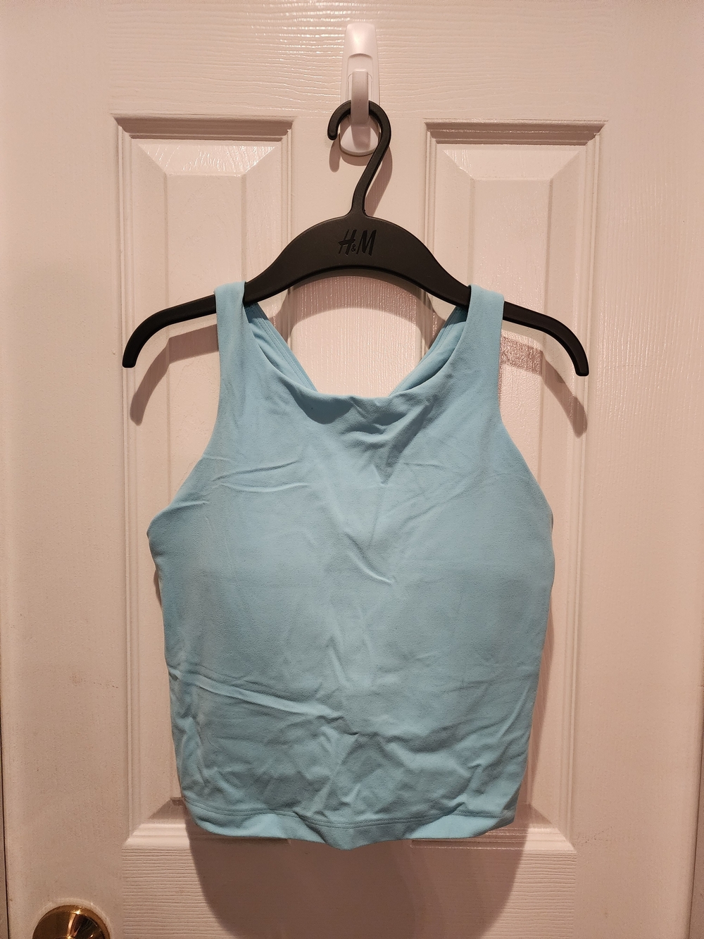 Athleta Light Blue Purpose Crop Sports Bra D-DD